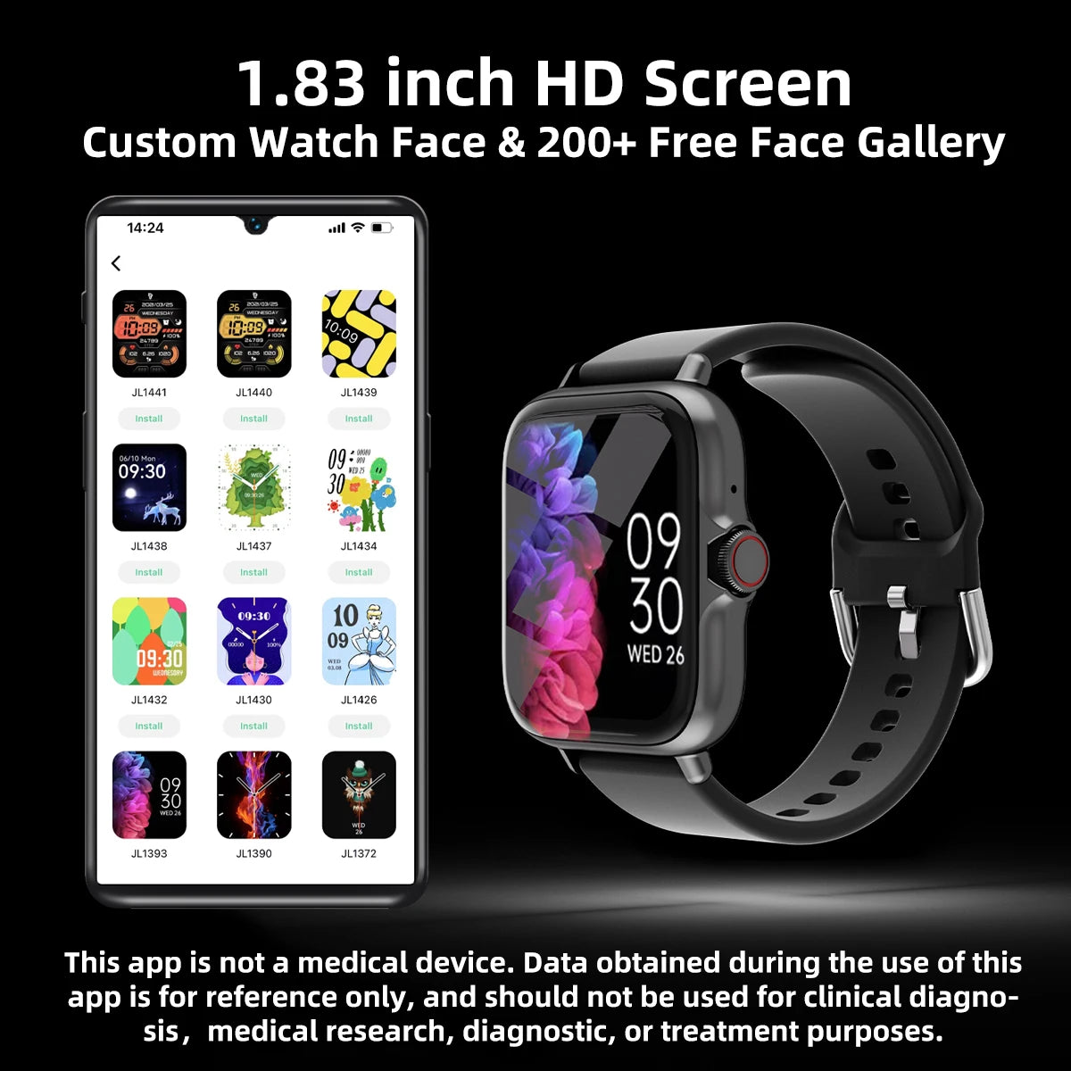 Waterproof Smart Watch with Message Answer Call Sleep Monitoring Sports Pedometer Information Alerts For iPhone and Android